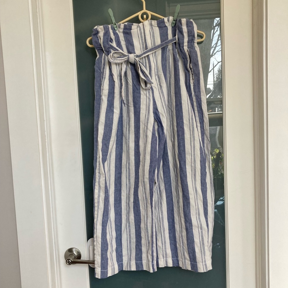 Paper bag waisted capri